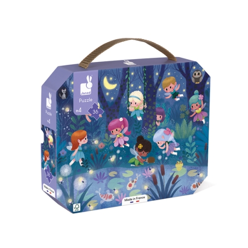 Janod puzzle case fairies and water lilies